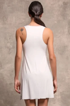 Edle Nachthemden^Paladini Träger Nachthemd PEPE in weiss mit Spitze von weiss mit silbergrauer Spitze