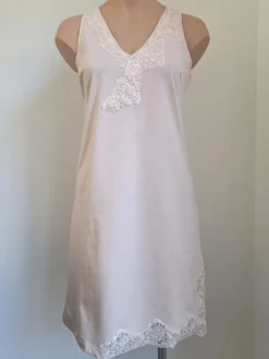 Alle Negligés|Unterkleider Mit Spitze^Cotton Club Träger Nachtkleid mit Baumwolle NATURALE Cotone Candy von