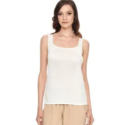 Camisole (Breite Träger)|Alle Lingerie Tops^Gattina Trägertop aus 100% Wirkseide PURE schwarz oder weiss von