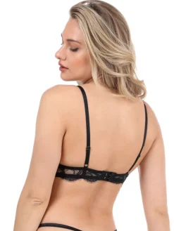 Alle Bhs^Prelude Triangel BH VALSE aus Spitze von Milano eisblau und schwarz