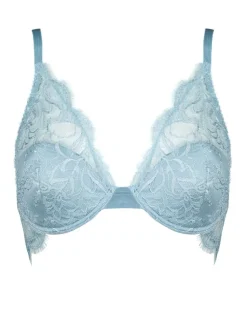 Alle Bhs^Prelude Triangel BH VALSE aus Spitze von Milano eisblau und schwarz