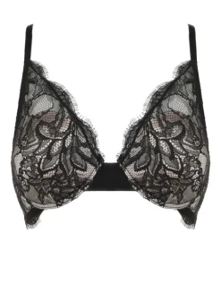 Alle Bhs^Prelude Triangel BH VALSE aus Spitze von Milano eisblau und schwarz