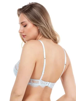 Alle Bhs^Prelude Triangel BH VALSE aus Spitze von Milano schwarz und eisblau