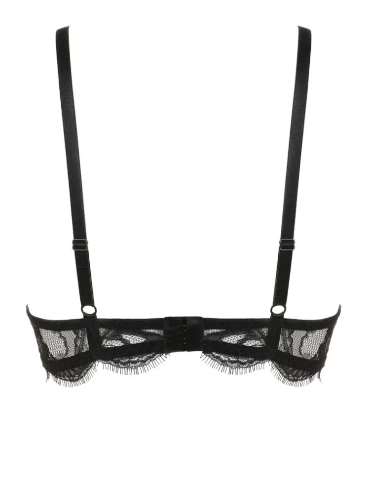 Alle Bhs^Prelude Triangel BH VALSE aus Spitze von Milano schwarz und eisblau