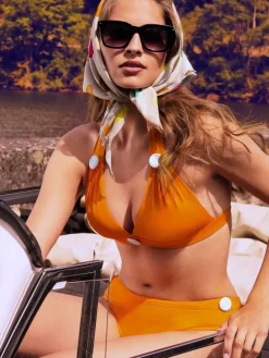 Badeanzug & Bikini^Nicole Olivier Triangel Bikini TACO TACT orange von