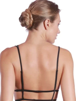 Alle Bhs^Prelude Triangel Longline BLACK SWAN BH aus Spitze von Milano rot und schwarz