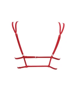 Alle Bhs^Prelude Triangel Longline BLACK SWAN BH aus Spitze von Milano rot und schwarz