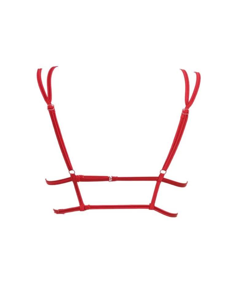 Alle Bhs^Prelude Triangel Longline BLACK SWAN BH aus Spitze von Milano rot und schwarz