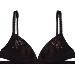 Alle Bhs^Dita von Teese Triangel Soft-BH PARK AVENUE von mit Seide vintage pink oder schwarz mit schwarzer Spitze