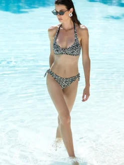 Badeanzug & Bikini^Ritratti Triangel-Bikini COOK von Mare schwarz-weiss