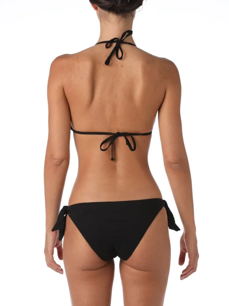 Badeanzug & Bikini^Ritratti Triangel-Bikini GILI von Mare schwarz-weiss mit 3D-Look