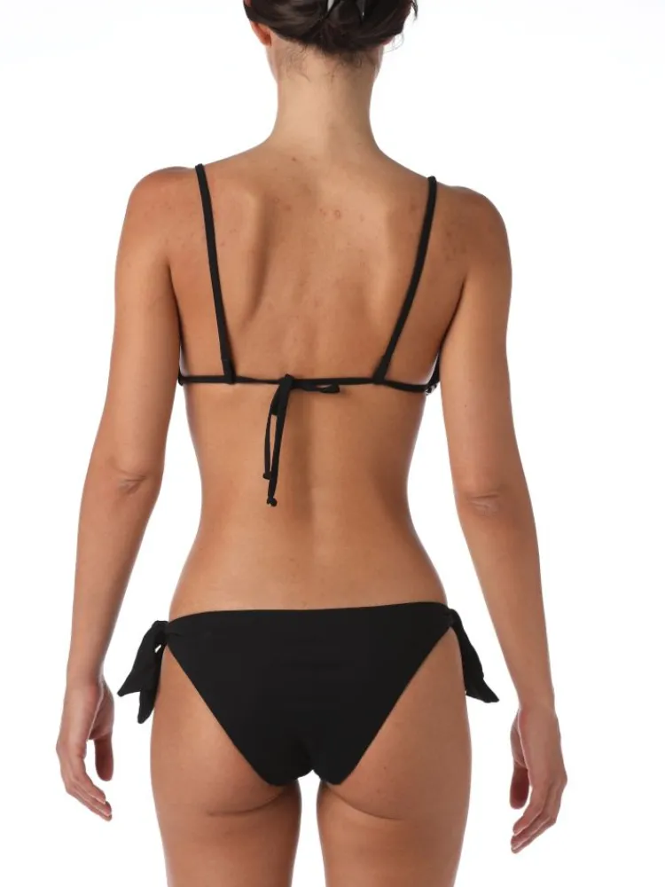 Badeanzug & Bikini^Ritratti Triangel-Bikini GILI von Mare schwarz-weiss mit 3D-Look