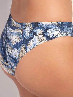 Badeanzug & Bikini^Pain de Sucre Triangel-Bikini SELENA TIZYA 66 blau-creme von blau-beige Wellenmuster