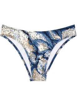 Badeanzug & Bikini^Pain de Sucre Triangel-Bikini SELENA TIZYA 66 blau-creme von blau-beige Wellenmuster