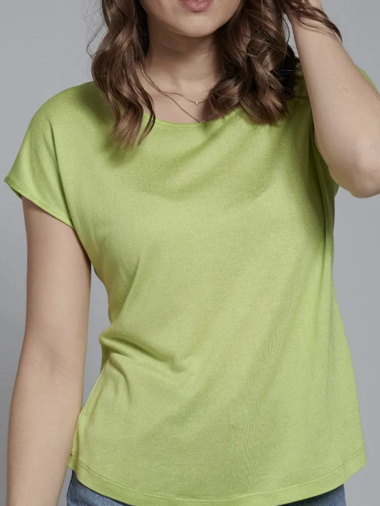 Freizeit- & Reisekleidung|T-Shirt^Kokon Zwo T-Shirt CINDA von mit Seide und Leinen