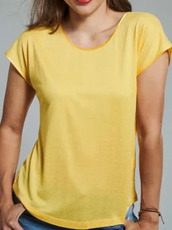 Freizeit- & Reisekleidung|T-Shirt^Kokon Zwo T-Shirt CINDA von mit Seide und Leinen