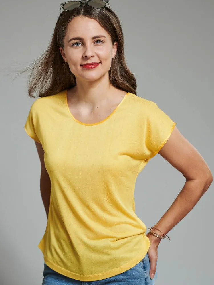 Freizeit- & Reisekleidung|T-Shirt^Kokon Zwo T-Shirt CINDA von mit Seide und Leinen