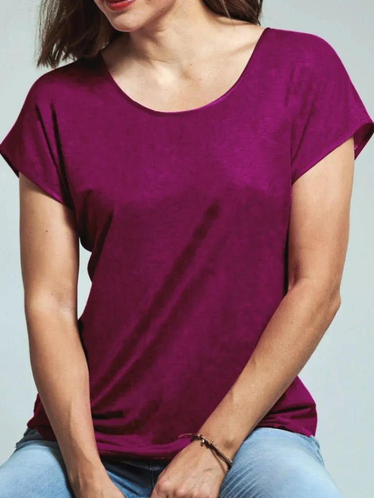 Freizeit- & Reisekleidung|T-Shirt^Kokon Zwo T-Shirt CINDA von mit Seide und Leinen