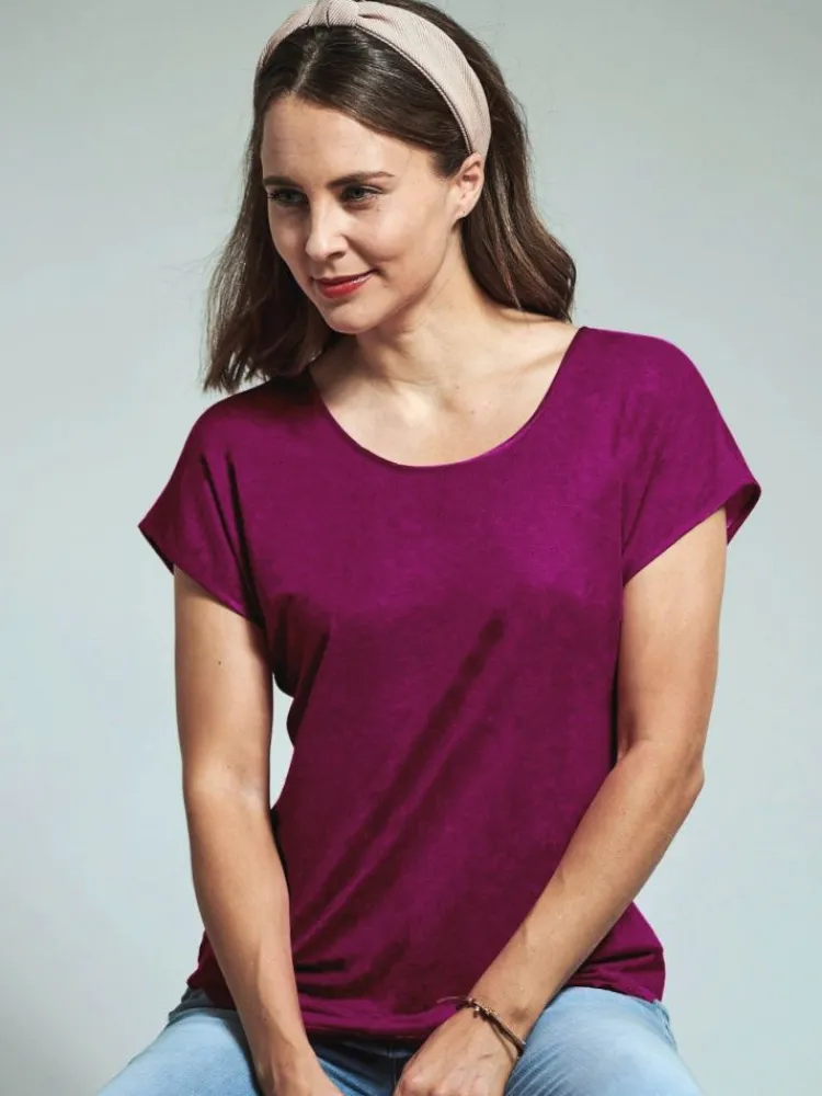 Freizeit- & Reisekleidung|T-Shirt^Kokon Zwo T-Shirt CINDA von mit Seide und Leinen