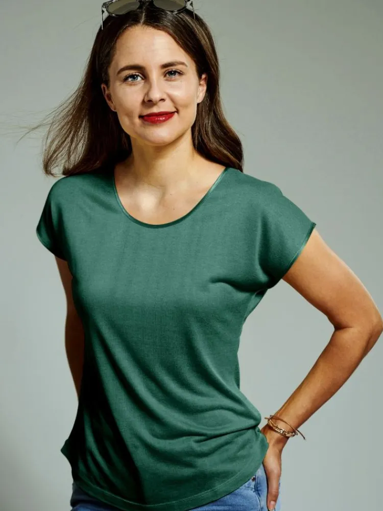 Freizeit- & Reisekleidung|T-Shirt^Kokon Zwo T-Shirt CINDA von mit Seide und Leinen