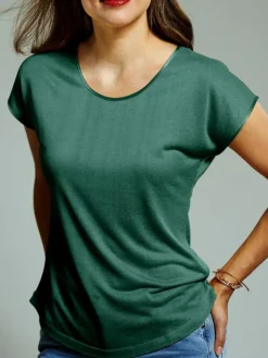 Freizeit- & Reisekleidung|T-Shirt^Kokon Zwo T-Shirt CINDA von mit Seide und Leinen