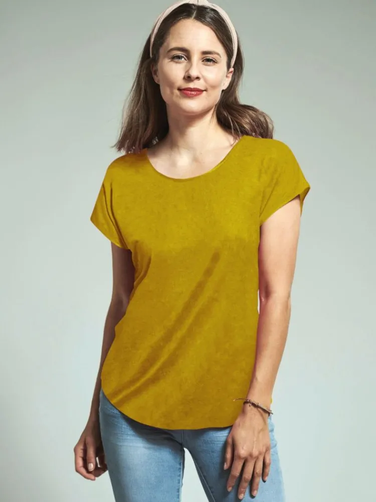 Freizeit- & Reisekleidung|T-Shirt^Kokon Zwo T-Shirt CINDA von mit Seide und Leinen