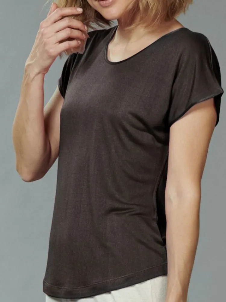 Freizeit- & Reisekleidung|T-Shirt^Kokon Zwo T-Shirt CINDA von mit Seide und Leinen
