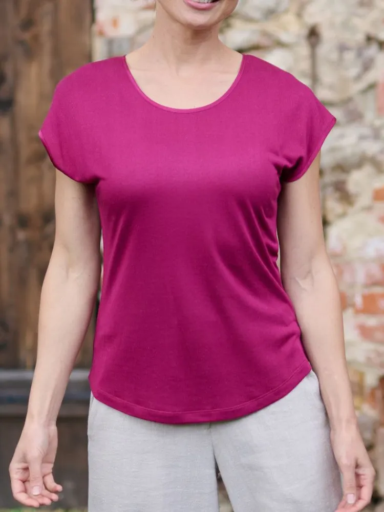 Freizeit- & Reisekleidung|T-Shirt^Kokon Zwo T-Shirt CINDA von mit Seide und Leinen