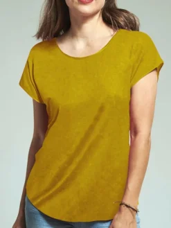 Freizeit- & Reisekleidung|T-Shirt^Kokon Zwo T-Shirt CINDA von mit Seide und Leinen