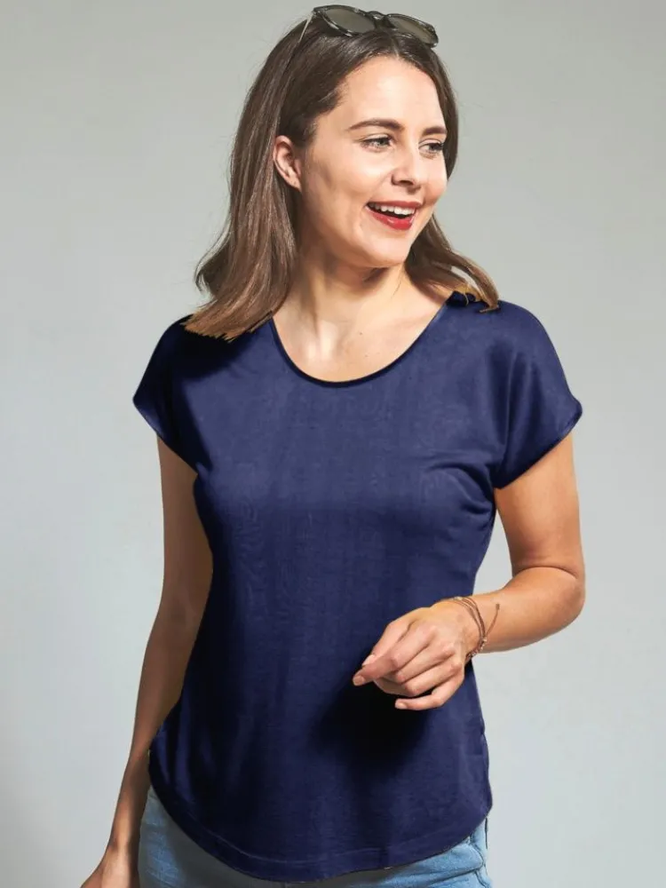 Freizeit- & Reisekleidung|T-Shirt^Kokon Zwo T-Shirt CINDA von mit Seide und Leinen