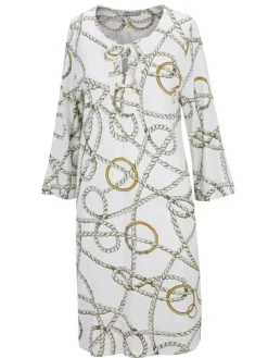 Strandkleider & Sommerkleider|Freizeit- & Reisekleidung^Fu00fcrstenberg Tunika LONG ISLAND von Fürstenberg naturweiß mit Print