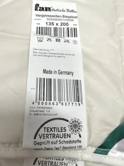 Naturhaardecken^f.a.n. Frankenstolz Vierjahreszeiten Bettdecke Schafwolle Füllung f.a.n