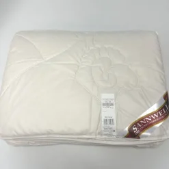 Naturhaardecken^Sannwell Vierjahreszeiten-Bettdecke mit Schafwolle von beige