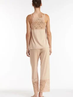 Feine Pyjamas^Vivis Viscose Pyjama ALCYONE puder-beige von zimt-beige