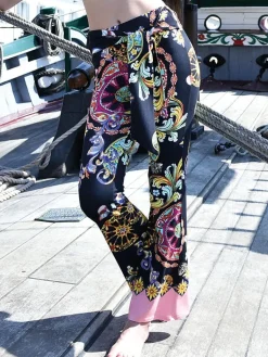 Strandhose & Jumpsuit|Freizeit- & Reisekleidung^Chiara Fiorini Viscose Strandhose BARI schwarz-bunt von