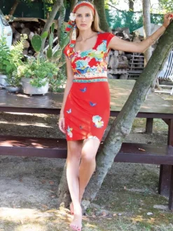 Strandkleider & Sommerkleider|Freizeit- & Reisekleidung^Chiara Fiorini Viscose Strandkleid PAPILLON No. 2 von