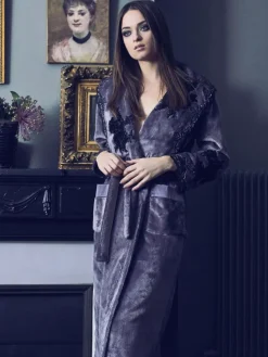 Bademantel|Lounge-Wear^Marjolaine Warmer Hausmantel FREDA lang von