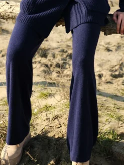 Lounge-Wear^Chiara Fiorini Weite Strick Lounge-Hose von mit Wolle und Kaschmir