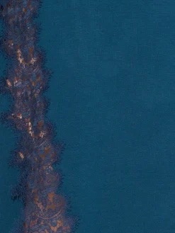 Edle Nachthemden^IMEC Winter Nachtkleid REBECCA petrol aus Modal von petrol-blau