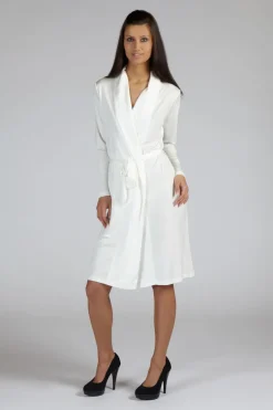 Lounge-Wear|Morgenmantel Mit Seide^Gattina Wirkseide Morgenmantel kurz TAHITI 100% Seide