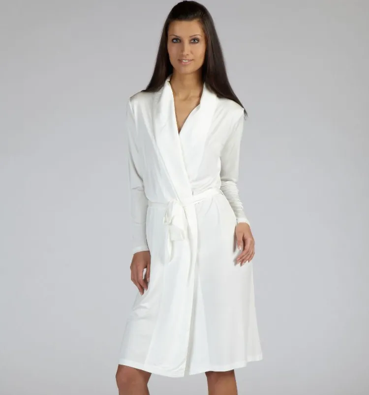 Lounge-Wear|Morgenmantel Kurz^Gattina Wirkseide Morgenmantel kurz TAHITI 100% Seide reduziert