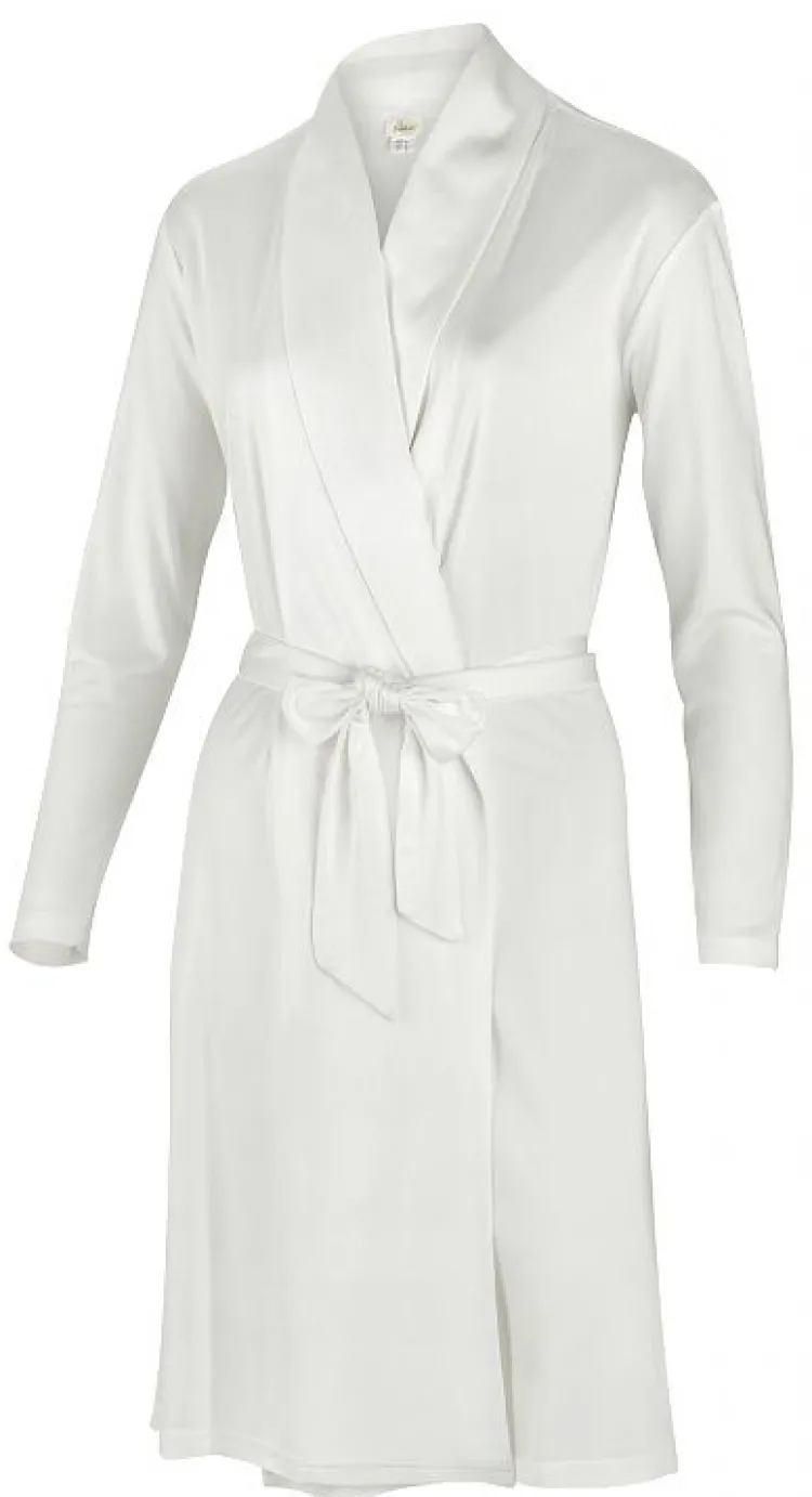 Lounge-Wear|Morgenmantel Kurz^Gattina Wirkseide Morgenmantel kurz TAHITI 100% Seide reduziert