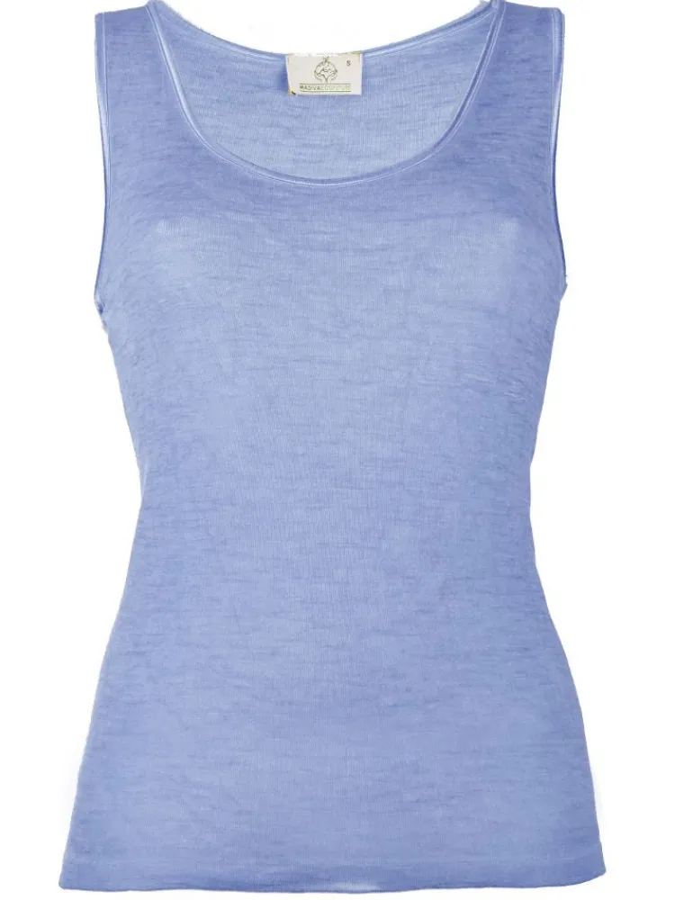 Wolle-Seide Tops|Camisole (Breite Träger)^Madiva Wolle-Seide Camisole Top RUGIADA SL pflanzlich gefärbt uni Ecofuture®