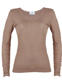 Wolle-Seide Shirts|Langarm^Madiva Wolle-Seide Langarm Shirt RUGIADA ML pflanzlich gefärbt von Ecofuture®