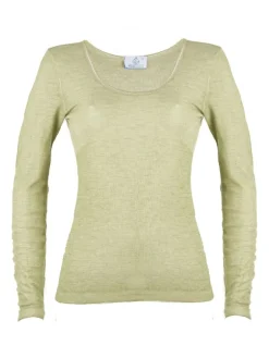 Wolle-Seide Shirts|Langarm^Madiva Wolle-Seide Langarm Shirt RUGIADA ML Pflanzenfarbe von Ecofuture®