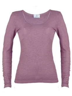 Wolle-Seide Shirts|Langarm^Madiva Wolle-Seide Langarm Shirt RUGIADA ML Pflanzenfarbe von Ecofuture®