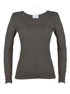 Wolle-Seide Shirts|Langarm^Madiva Wolle-Seide Langarm Shirt RUGIADA ML Pflanzenfarbe uni Ecofuture®