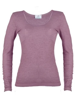 Wolle-Seide Shirts|Langarm^Madiva Wolle-Seide Langarm Shirt RUGIADA ML Pflanzenfarbe uni Ecofuture®