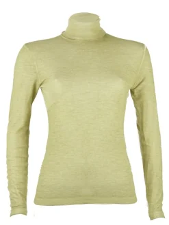 Wolle-Seide Shirts|Mit Rollkragen^Madiva Wolle-Seide Rollkragenshirt BRINA pflanzlich gefärbt von Ecofuture®