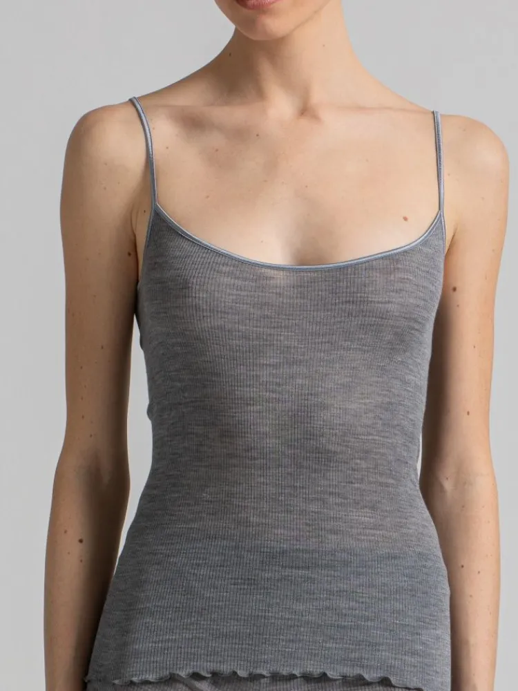 Wolle-Seide Tops|Spaghettiträger Tops^Boglietti Wolle-Seide Spaghettiträger Top ROMILDA von